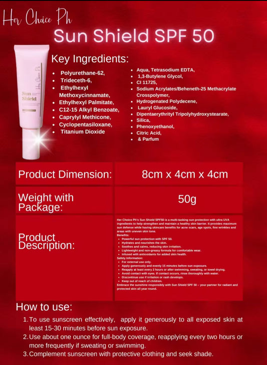 Her Choice Ph SUN SHIELD SPF50