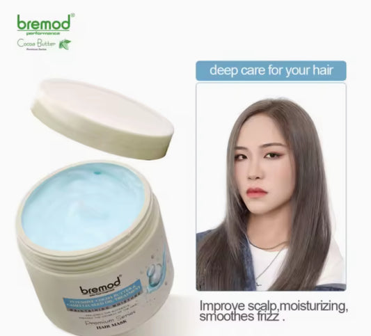 Bremod Premium Series Hair Mask Bond Intense Moisturizing | Intensive Cocoa Butter & Camellia Seed Oil Treatment | 500ml
