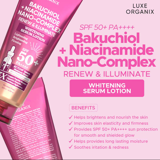 LUXE ORGANIX Luxe Organix Bakuchiol + Niacinamide Nano-Complex Serum Lotion SPF 50 200ml
