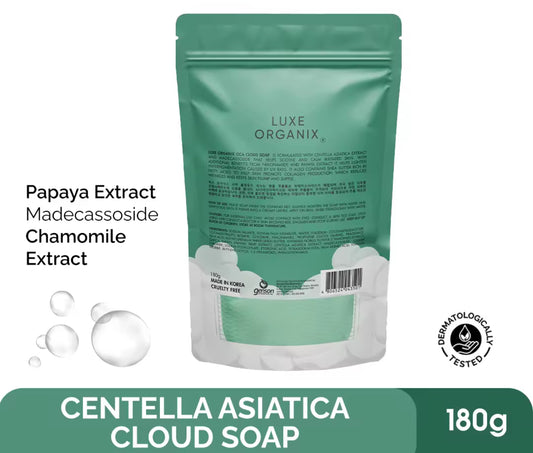 LUXE ORGANIX Niacinamide + Centella Asiatica Cloud Soap 180g