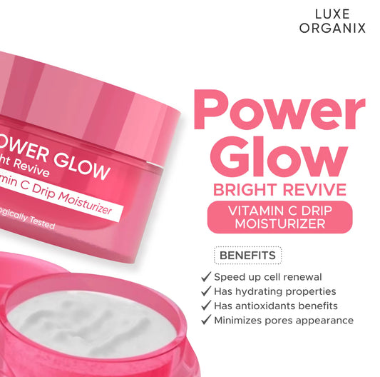 LUXE ORGANIX Power Glow Bright Revive Vitamin C Drip Moisturizer 50g