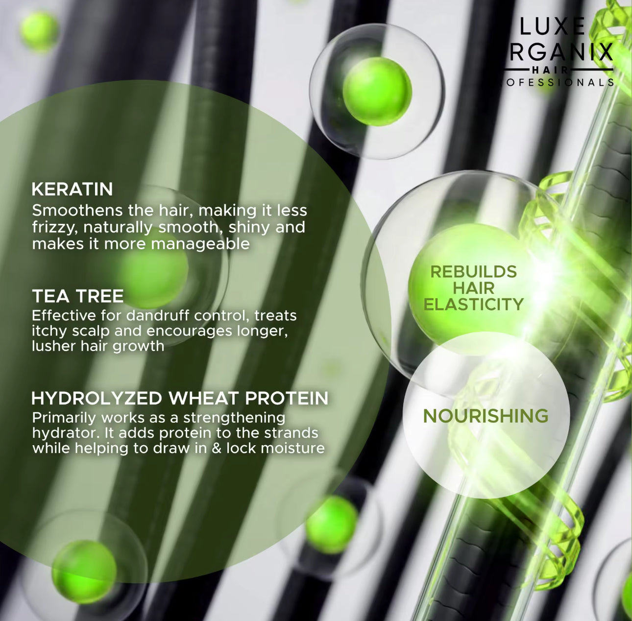 LUXE ORGANIX Premium Keratin Tea Tree Treatment Conditioner 250ml
