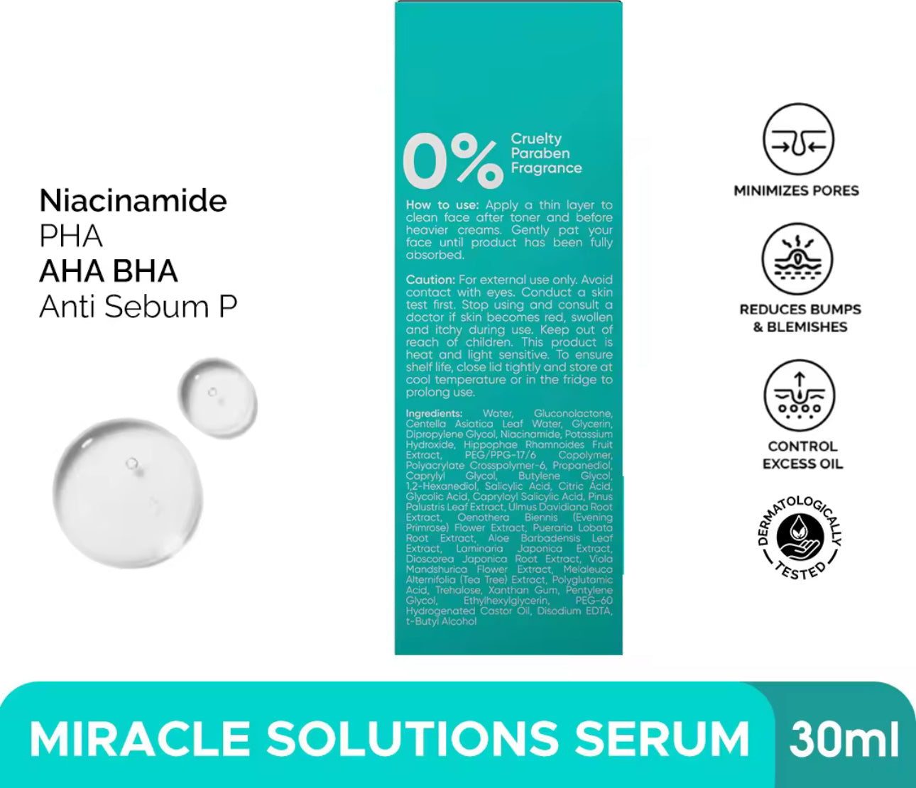 LUXE ORGANIX Miracle Solutions AHA BHA Serum 30ml
