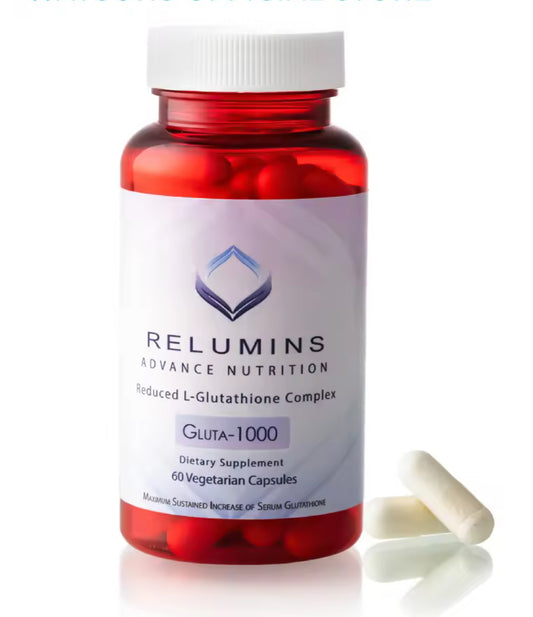 RELUMINS L-Glutathione 1000mg 60 Vegetarian Capsules