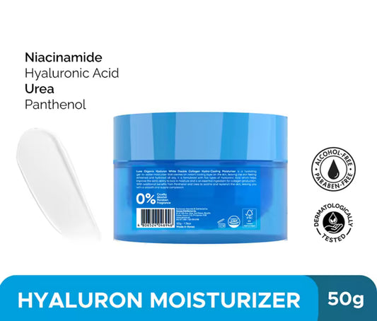 LUXE ORGANIX Hyaluron White Double Collagen Hydra-Cooling Moisturizer 50g