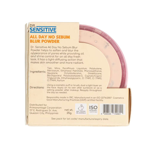Dr. Sensitive All Day No Sebum Blur Powder 25g | Nude