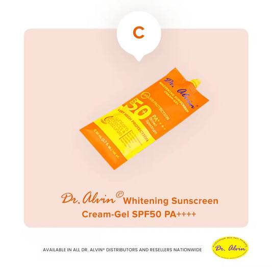 Dr Alvin Whitening Sunscreen Cream Gel SPF 50 PA++++ 50ml