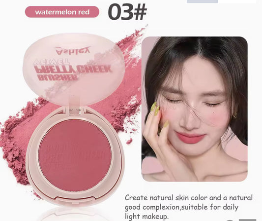 Ashley Shine Blusher Pretty Cheek Velvet Waterproof with Brush