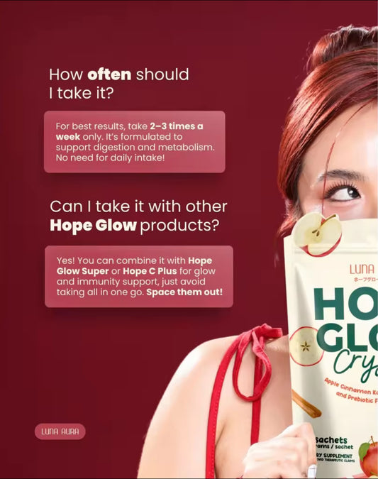 Hope Glow Crystal | Apple Cinnamon Flavor Juice Drink| LUNA AURA