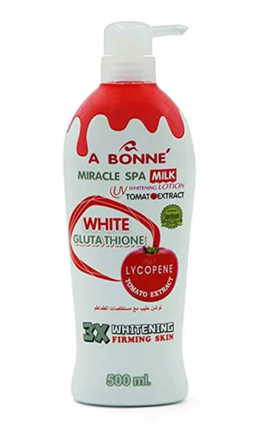 Abonne Miracle Spa Milk Tomato Extract White Glutathione Whitening Lotion 500ml