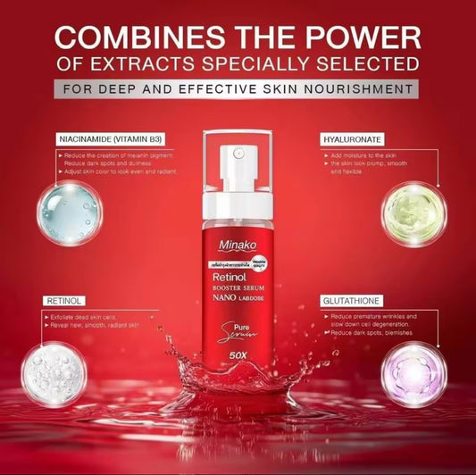 Minako Booster Serum with Hya, Glutathione and Niacinamide Serum