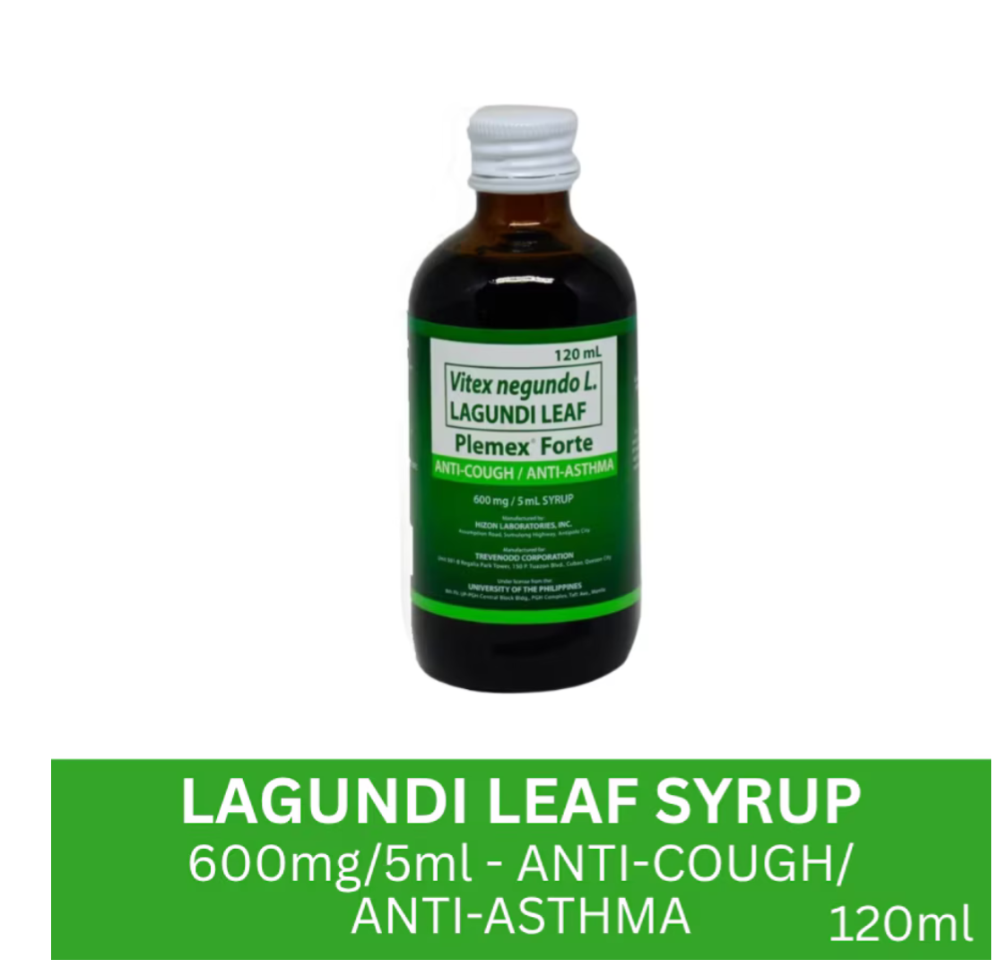 Lagundi Leaf Plemex Forte 600mg/5mL Syrup 120mL