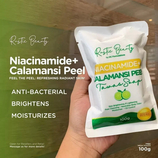 Rustic Beauty Niacinamide + Calamansi Peel Tawas Soap 100g