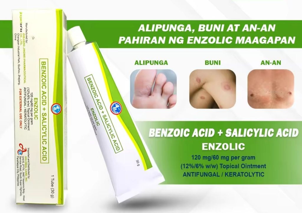 Benzoic acid + Salcylic Acid ENZOLIC 30g ANTIFUNGAL Ointment