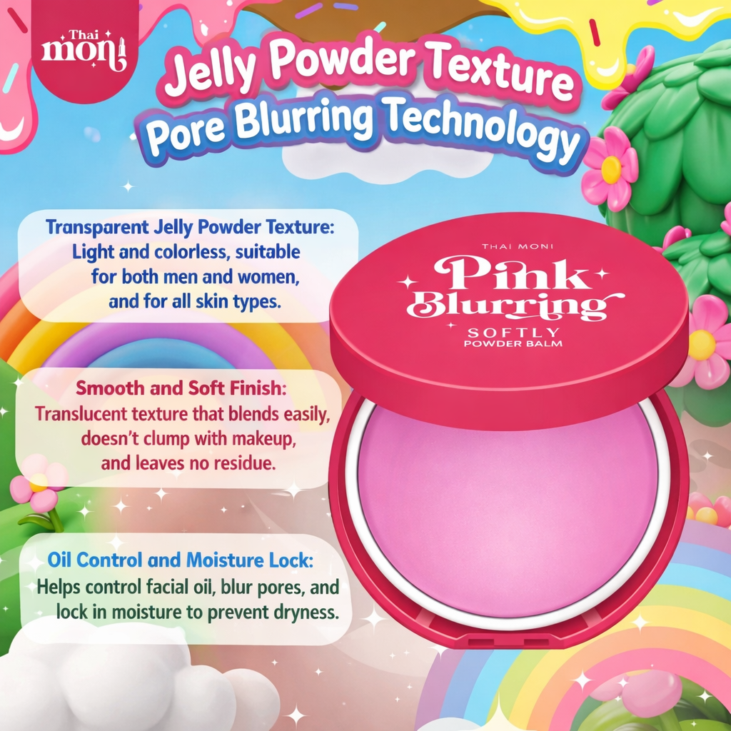 Thai Monj Pink Blurring Softly Powder Balm