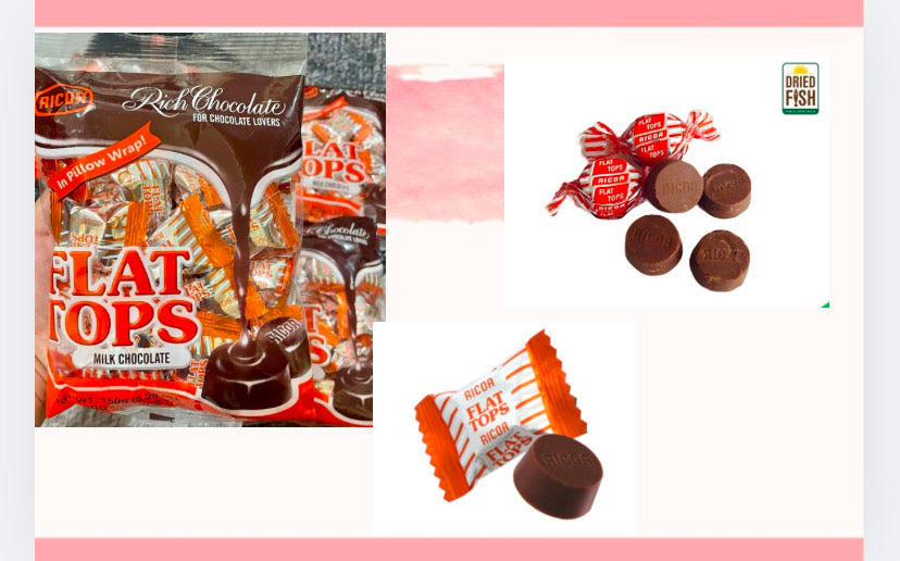 RICOA Flat tops chocolate 30pcs 150g