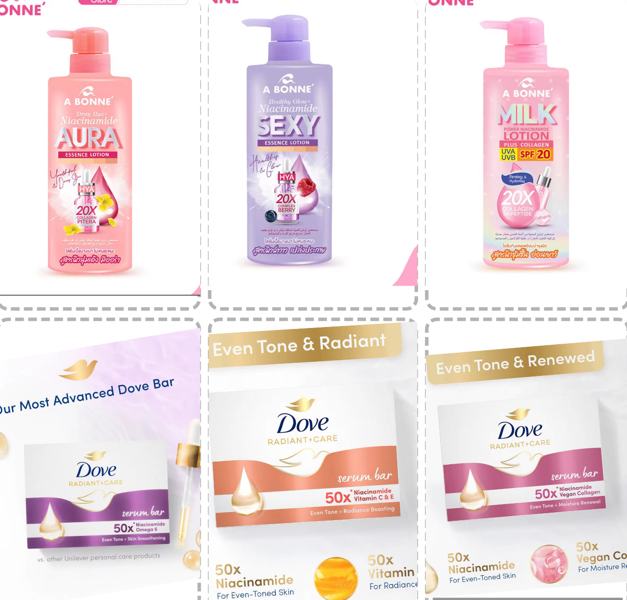 Face, Body Soap and Body Lotion