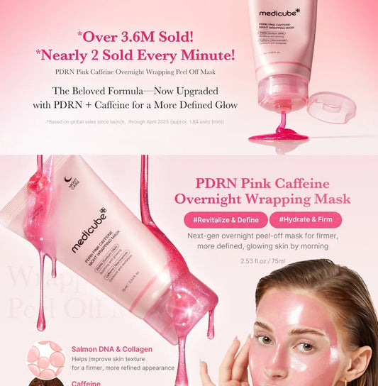 Medicube PDRN Pink Caffeine Night Wrapping Mask 75ml | authentic from Korea