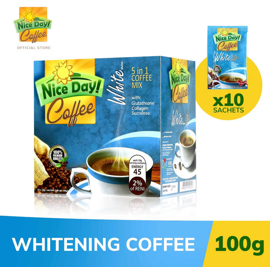 Nice Day Coffee White 1 Box Glutathione Collagen Whitening Gluta Coffee