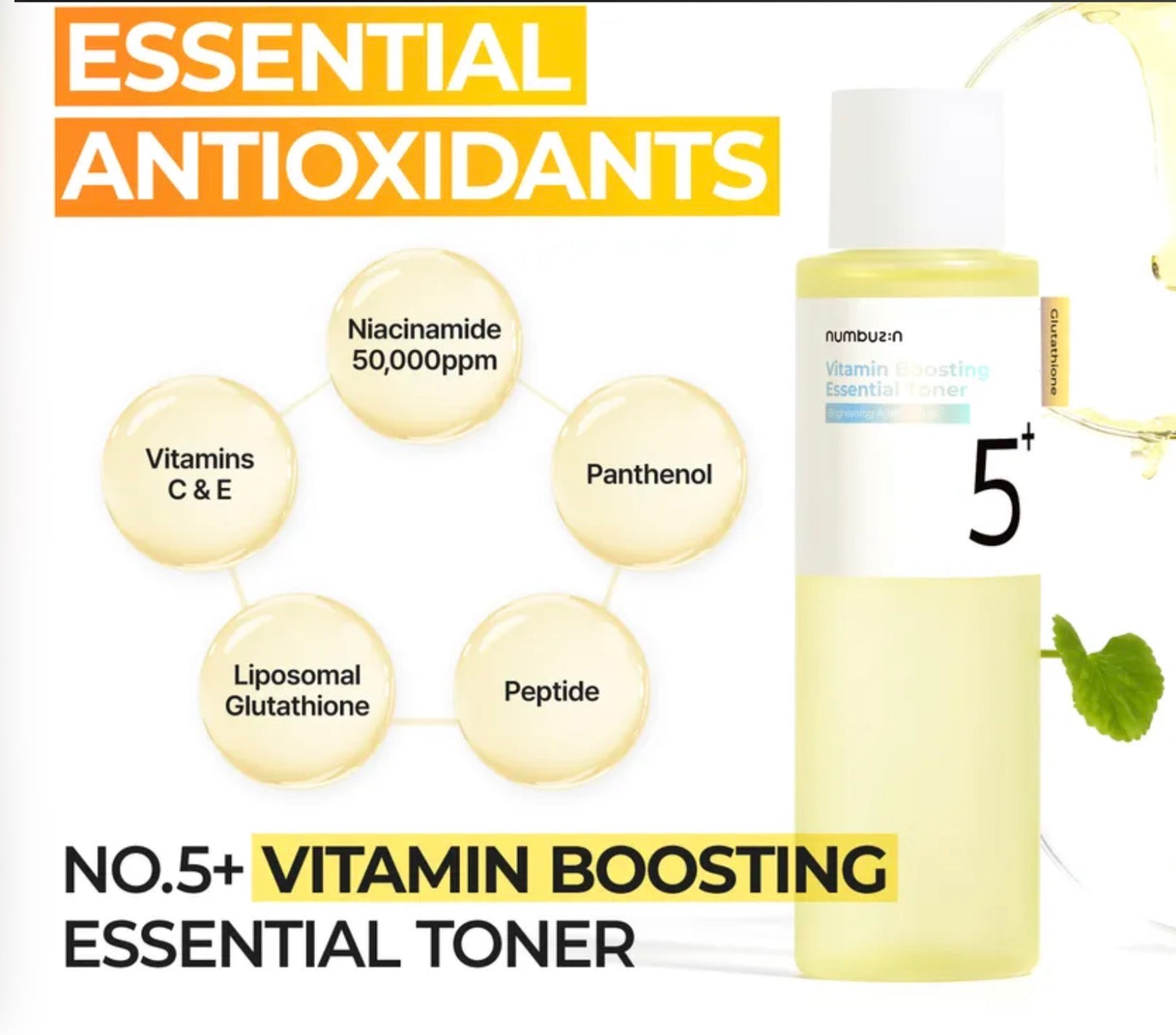 Numbuzin No.5+ Vitamin Boosting Essential Toner | 200ml