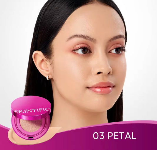 SKINTIFIC Cover Glow Perfect Cushion Foundation Full Coverage Instant glowing finish SPF 50 PA+++