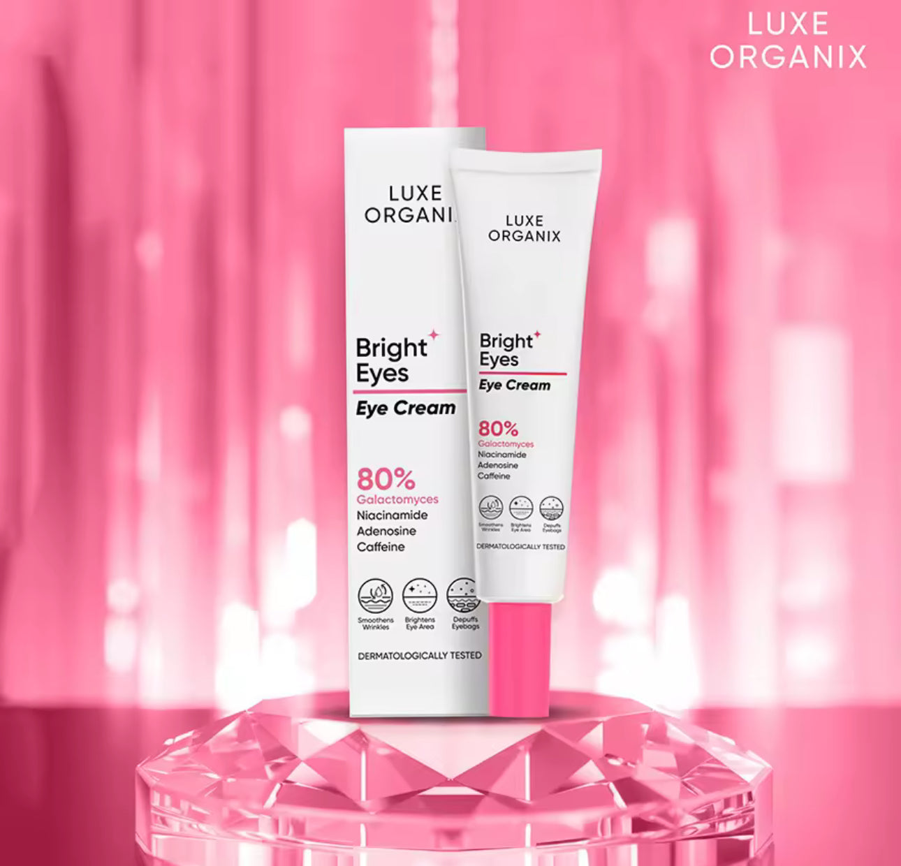 Luxe Organix Bright Eyes Eye Cream  80% Galactomyces | 15g