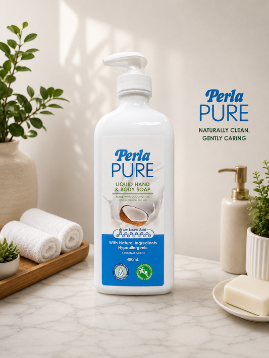 Perla Pure Liquid Hand & Body Soap | Original Scent 480ml