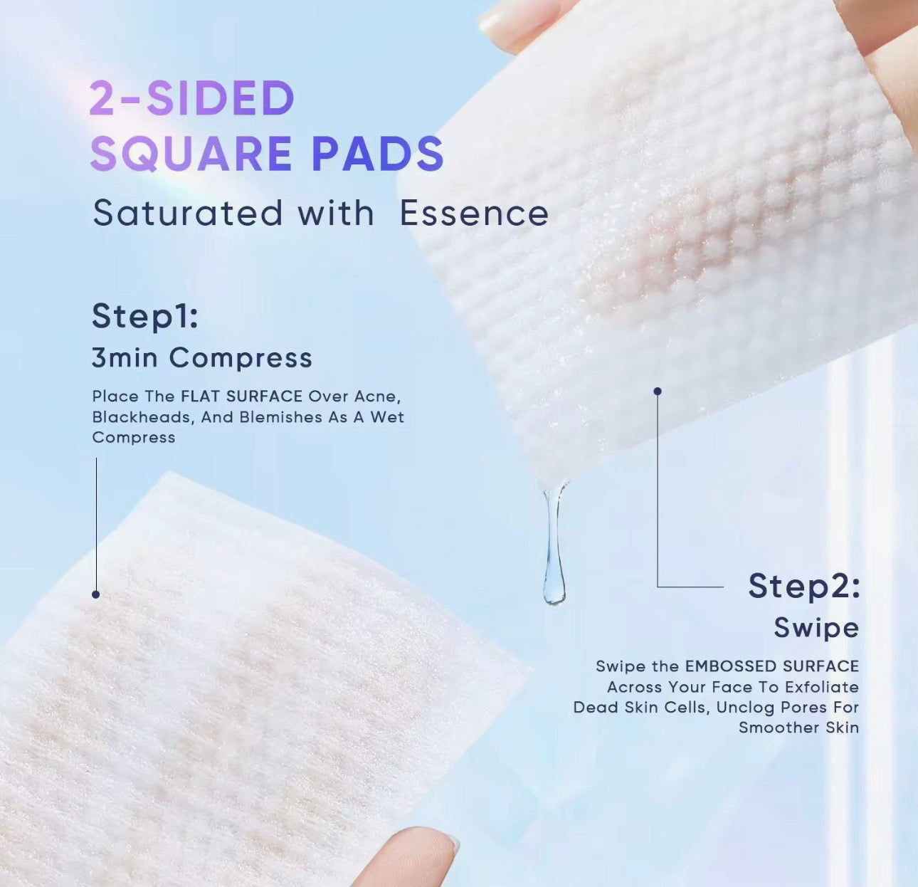SKINTIFIC AHA BHA PHA Exfoliating Pads | 40 pads
