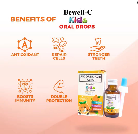 Bewell-C Kids Oral Drops (Ascorbic Acid + Zinc) | 30 mL