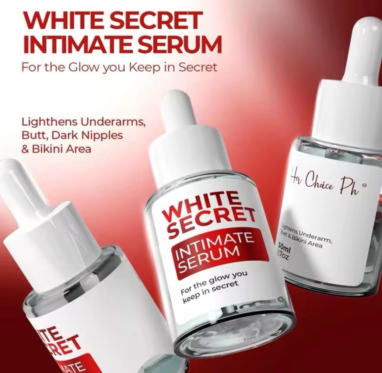 Her Choice PH Serum | White Secret Intimate Serum | White Secret Renewal Serum | 50ml