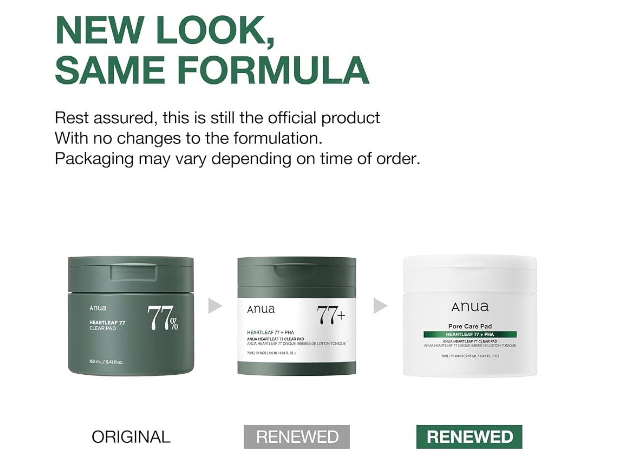 ANUA Heartleaf 77 + PHA Clear Pad | Pore Care Pad | 70 Pads