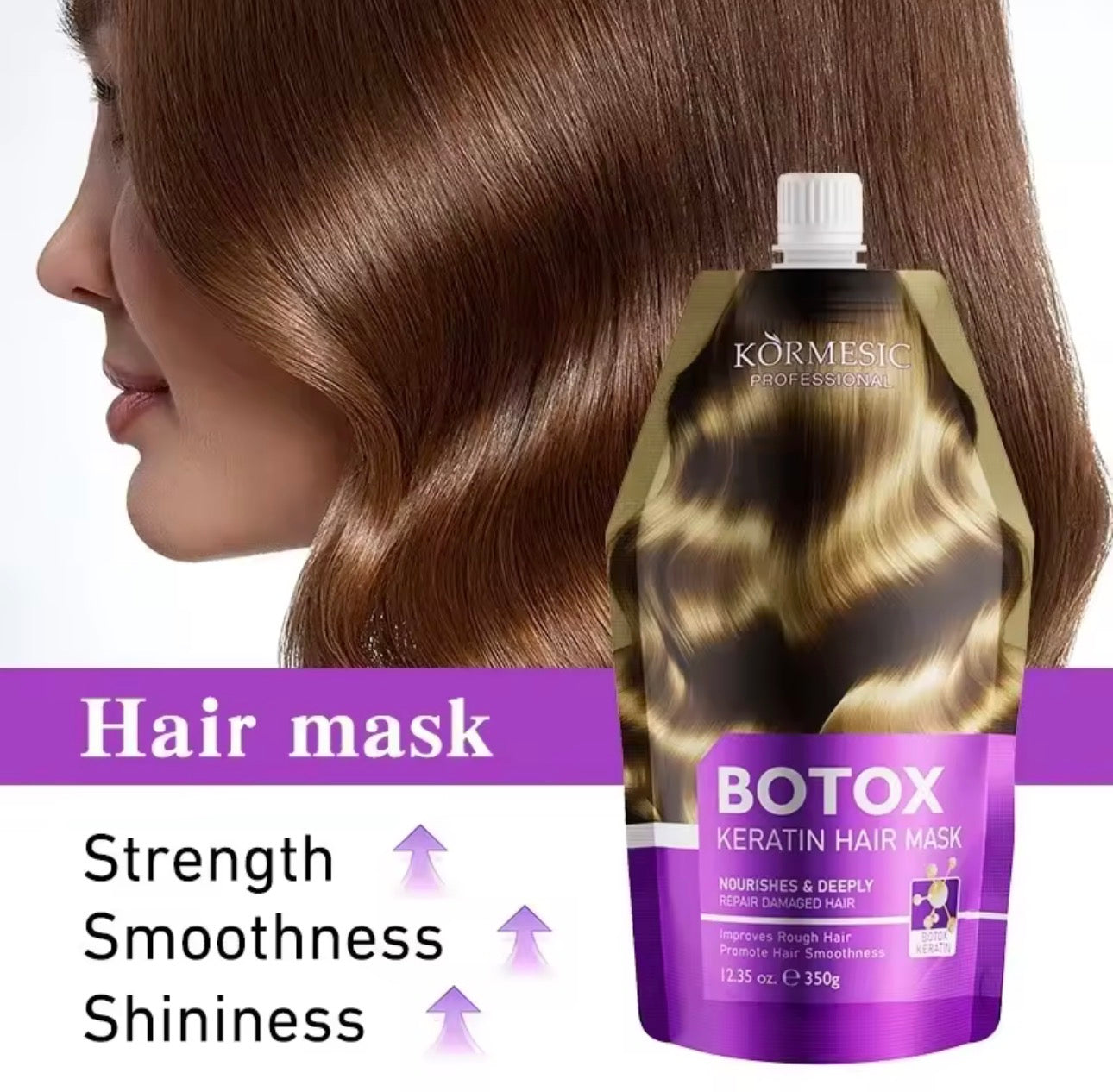 KORMESIC Professional Keratin Hair Mask | Botox |Argan Oil | Botox Repair Hair Mask | 350g