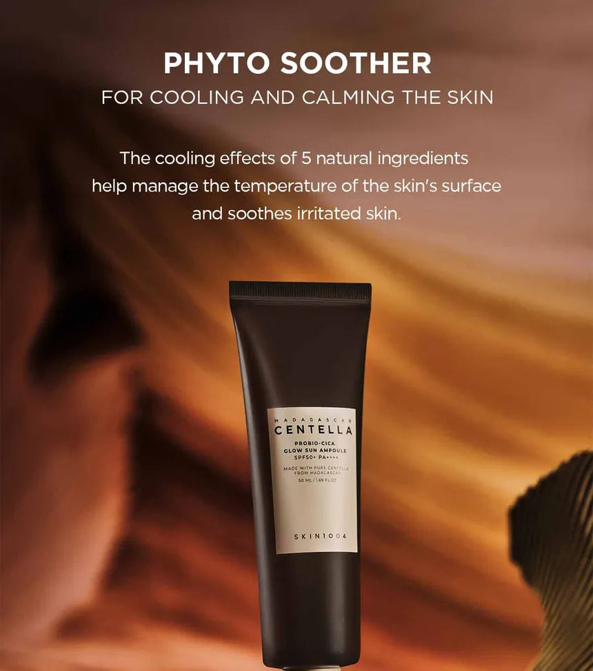 Centella Madagascar probio cica glow sun ampoule 50ml SKIN1004