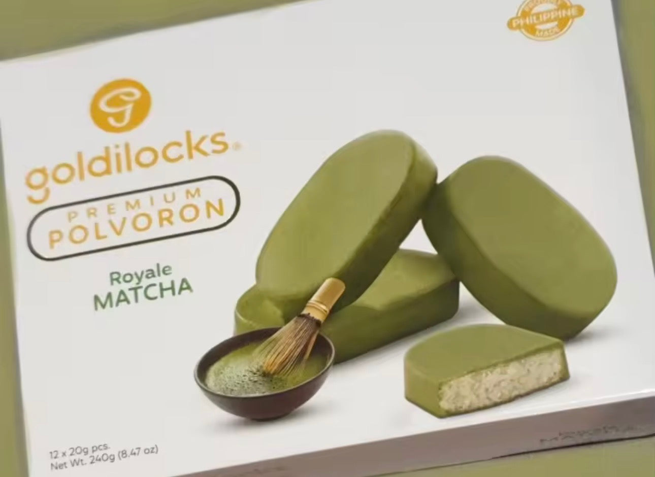 Goldilocks Premium Polvoron Royale Matcha 240g
