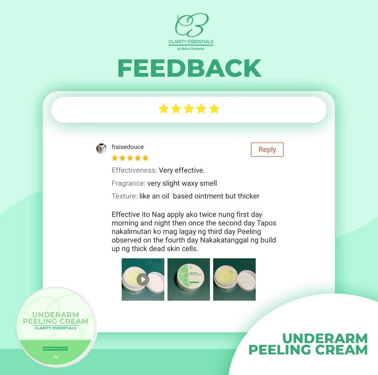 UNDERARM PEELING CREAM | Clarity Essentials 10g