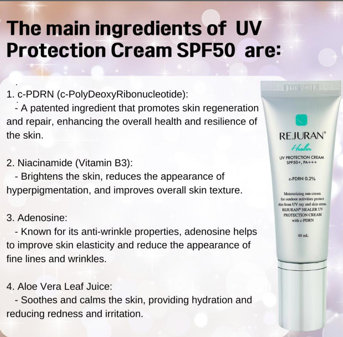 Rejuran UV Protection Cream SPF50+ PA+++ | 40ml | Authentic from Korea