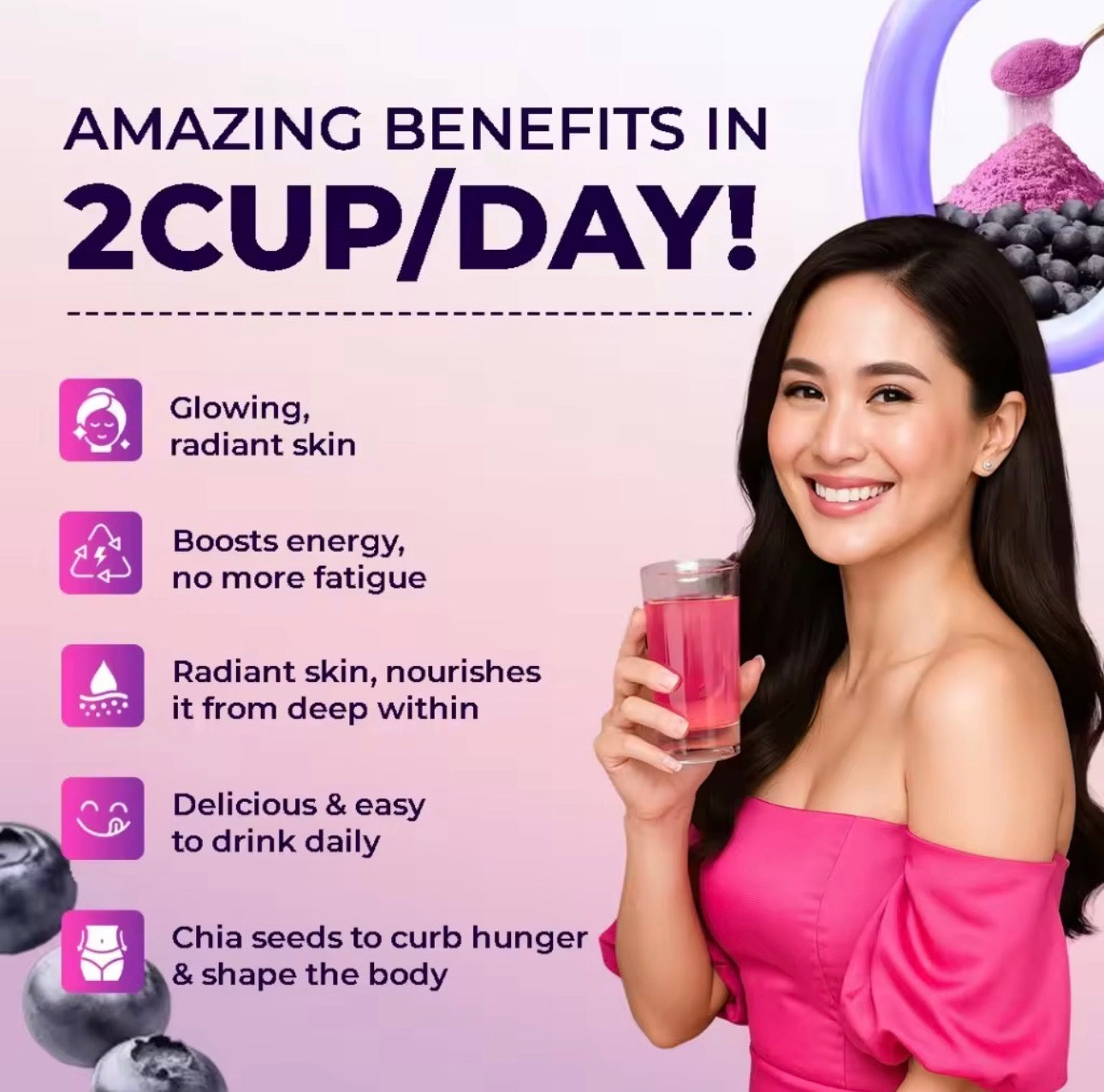 FITGUM Acai Berry Powdered Drink | 10 sachets
