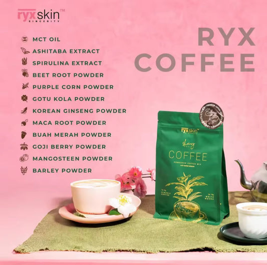RyxSkin Powdered Coffee Mix with Herbal Extracts | 18gx5 coffee | 18gx5 mocha