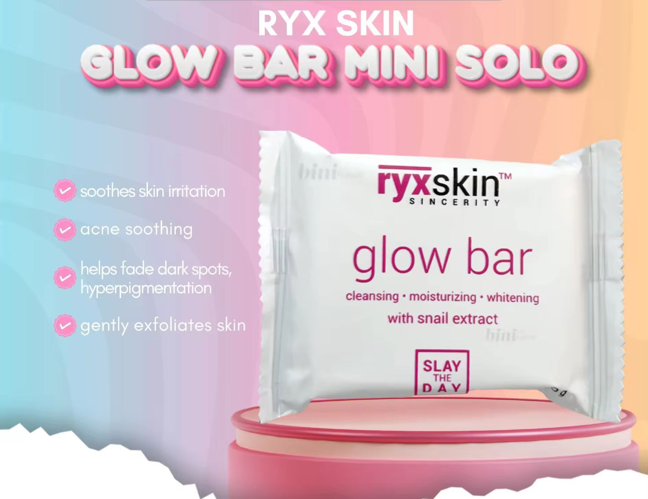 Ryx Glow Bar Mini Soap (Solo 1pc)