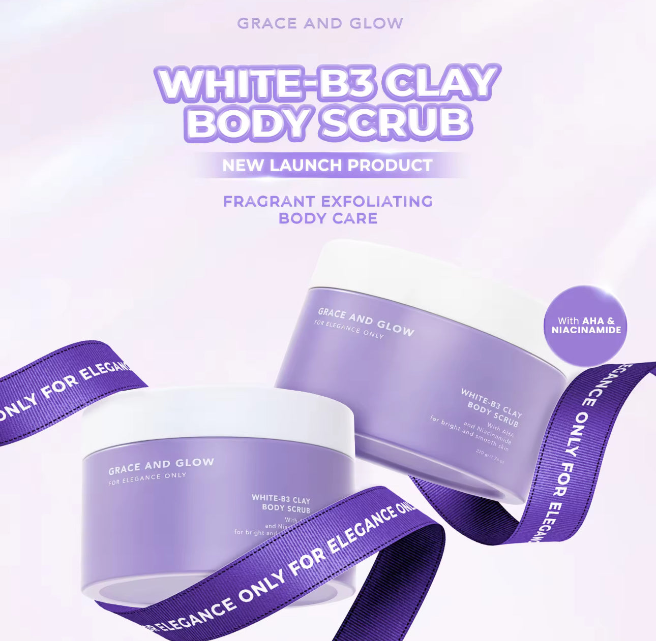 Grace & Glow White B3 Clay Body Scrub |220g