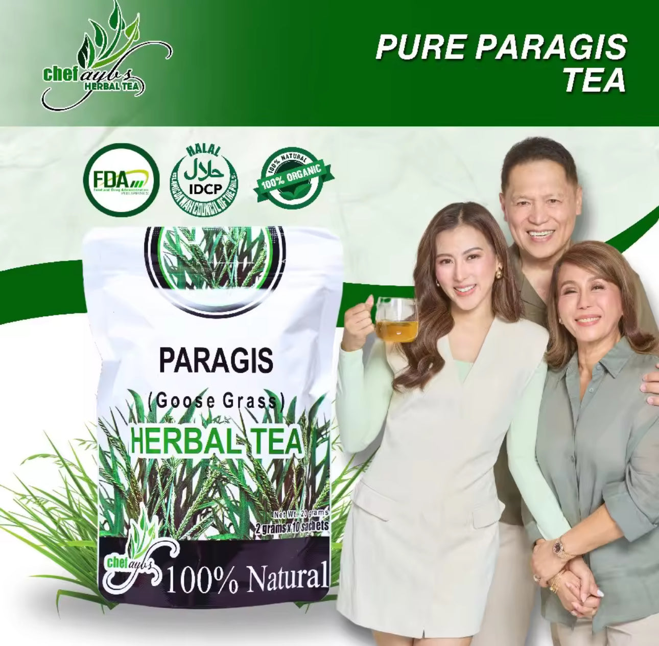Chef Ayb’s Paragis Goose Grass Herbal Tea | 100% Natural Natural | 10sachets
