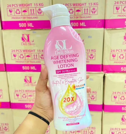 Deli Skin Nano White Gluta Intensive Whitening Lotion SPF 50 PA+++ | Age Defying Whitening lotion | 500ml