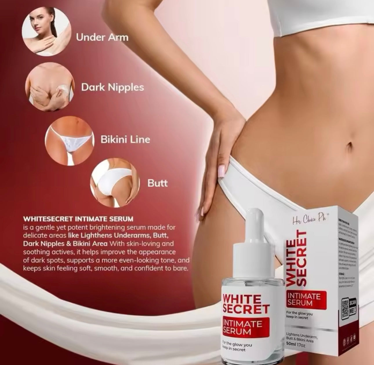 Her Choice PH Serum | White Secret Intimate Serum | White Secret Renewal Serum | 50ml