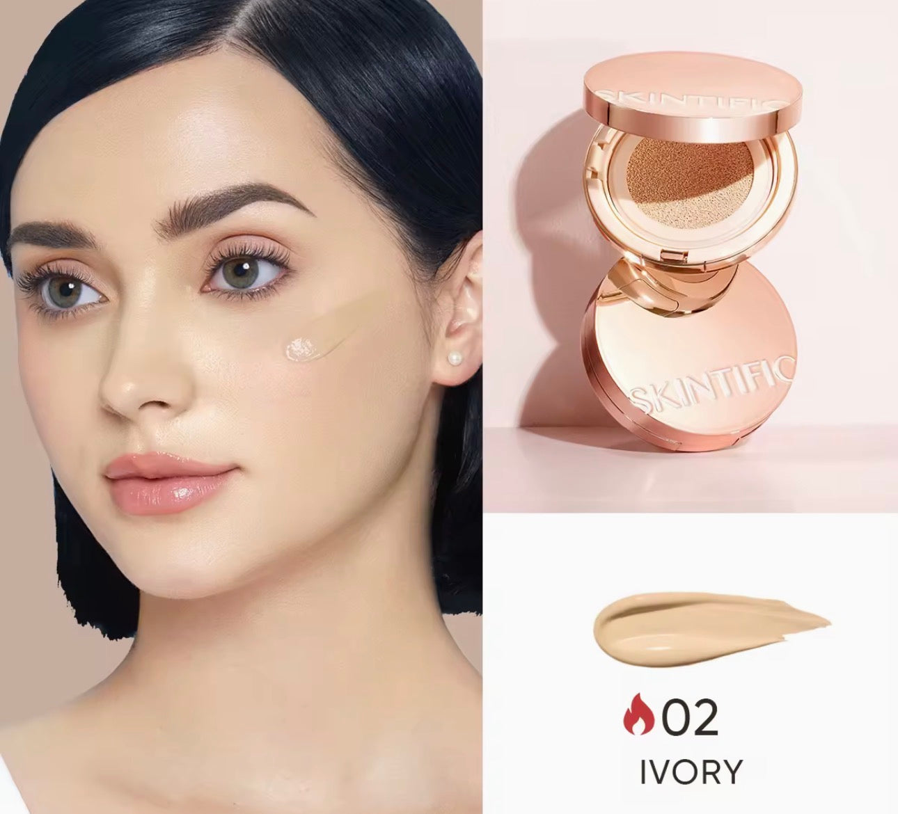 Skintific Cover All Perfect Cushion |High Coverage Poreless Flawless Foundation |24H Long-lasting SPF35 PA++++