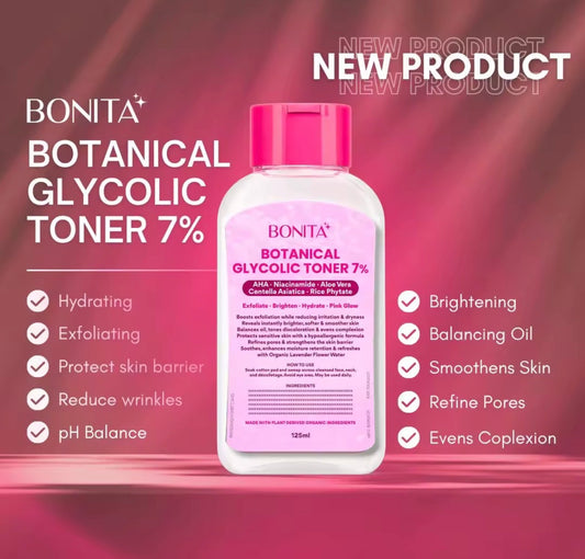 Bonita Botanical Glycolic Toner 7% | 125ml