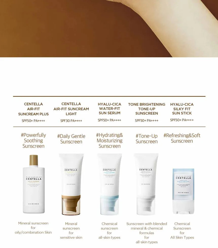 Centella Madagascar probio cica glow sun ampoule 50ml SKIN1004