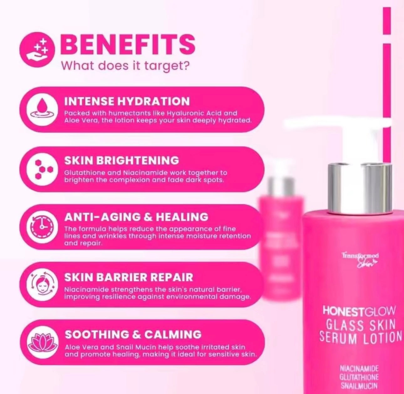 Honest Glow Glass Skin Serum Lotion | 250ml