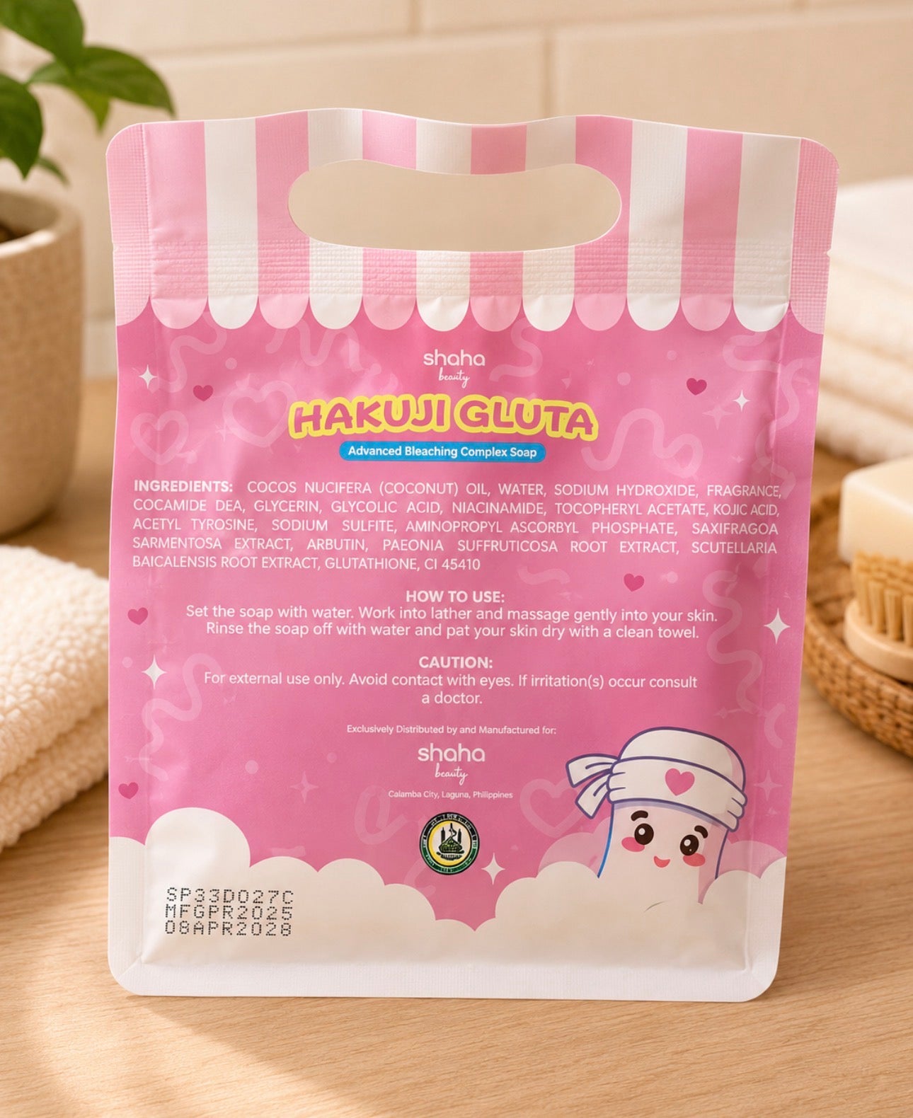 Shaha Beauty Hakuji Gluta Advanced Bleaching Complex Soap 3x70g