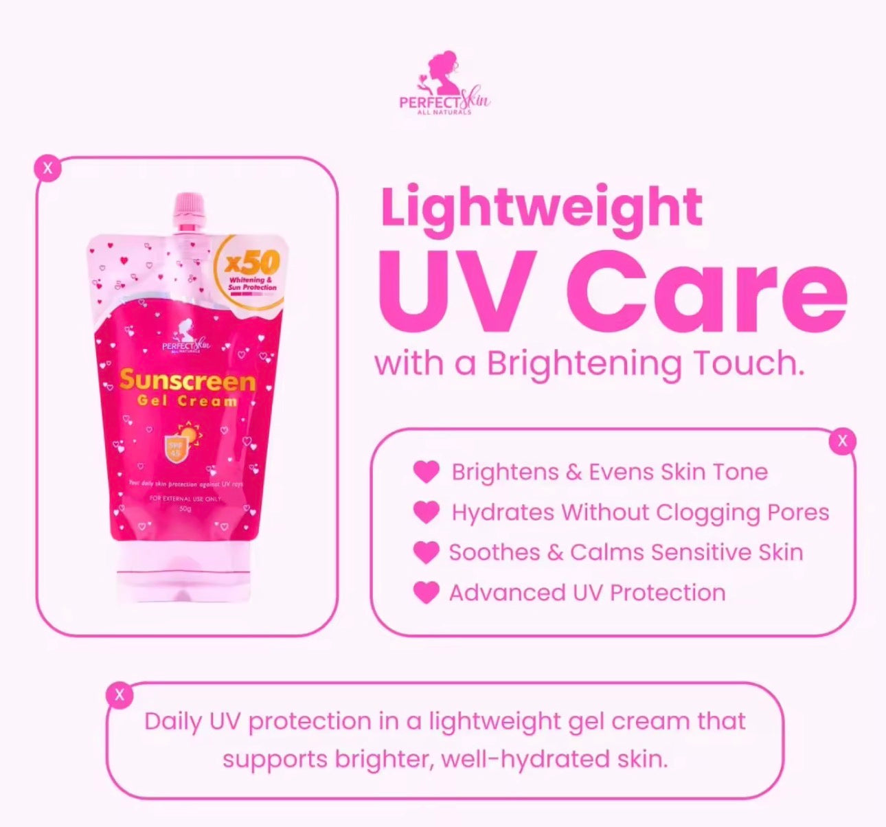 Perfectskin Sunscreen Gel Cream | 50g