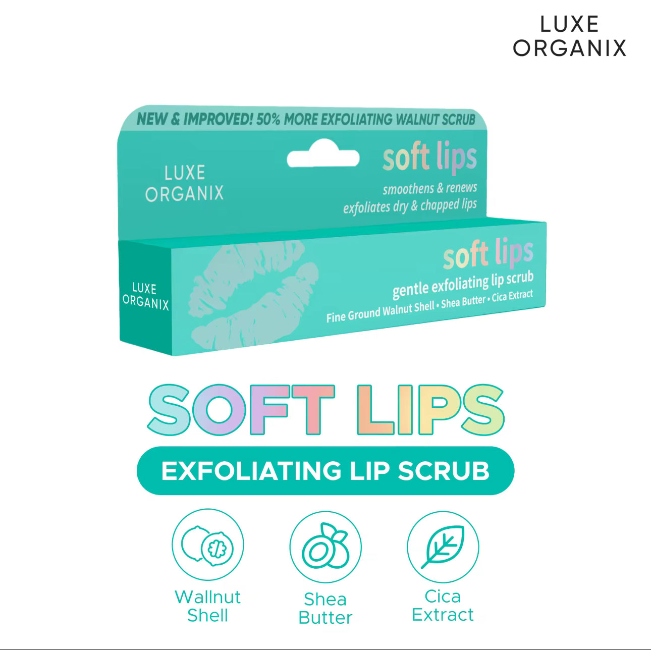 LUXE ORGANIX Soft Lips Exfoliating Lip Scrub 15g